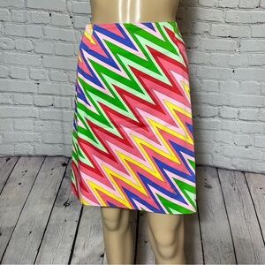 New Melly M Zig Zag Cotton Mini Skirt Size 4